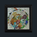 Gaudi Flower Gift Box<br><div class="desc">Gaudi Flower - Art Nouveau mosaic by Antoni Guadi from the Guell Park, Barcelona, Spain</div>