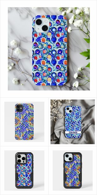 Gaudi-Inspired Mosaic Phone Cases & Luggage Tags