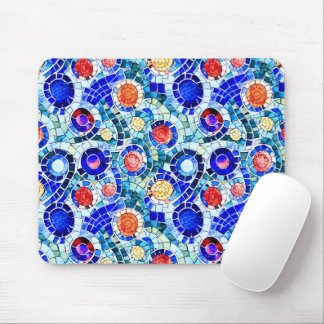 Gaudi Inspired Multicolor Mosaic Pattern Mouse Pad