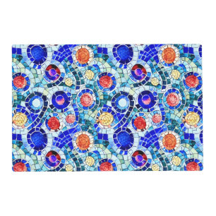 Gaudi Inspired Multicolor Mosaic Pattern Placemat