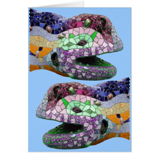Gaudi Lizard Head Mosaics Cards (Front)
