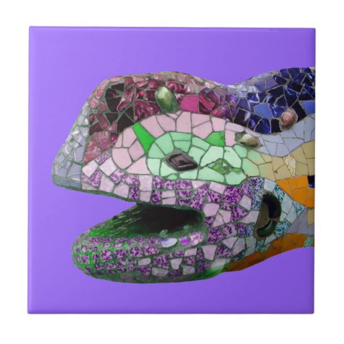 Gaudi Lizard Head Mosaics Tile