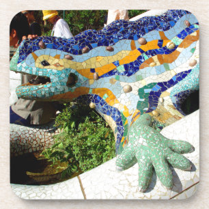 Gaudi Lizard Mosaics Beverage Coaster