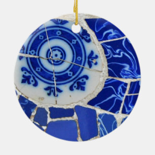 Gaudi Mosaic Christmas Ornament