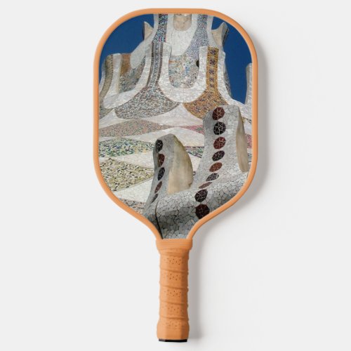 Gaudi mosaic pickleball paddle