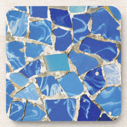 Gaudi Mosaics With an Oil Touch Beverage Coaster