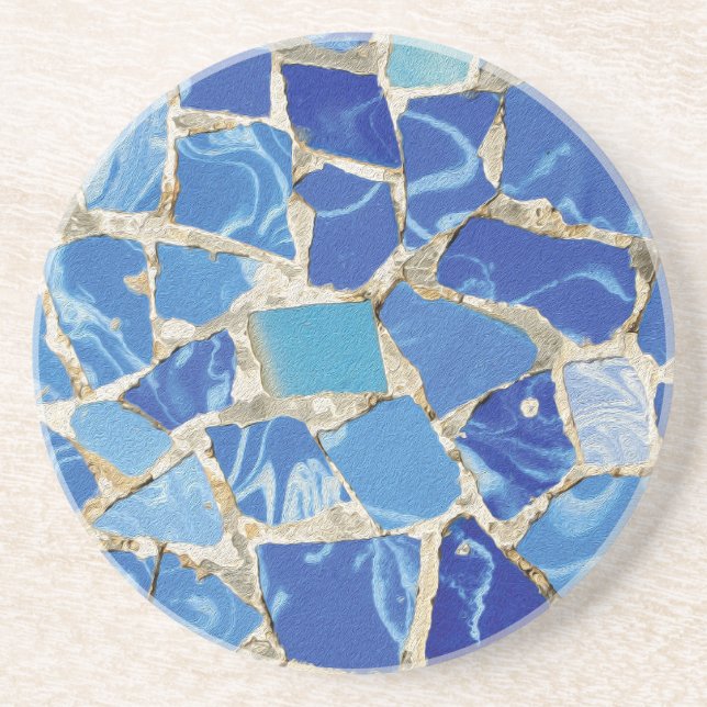 Gaudi Mosaics With an Oil Touch Coaster (Front)