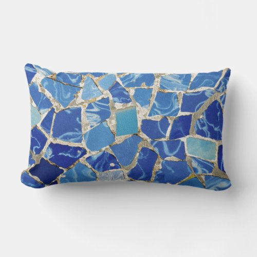 Gaudi Mosaics With an Oil Touch Lumbar Pillow