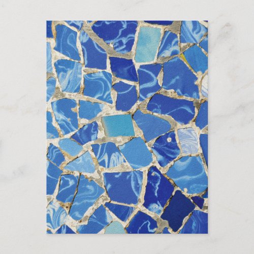 Gaudi Mosaics With an Oil Touch Postcard