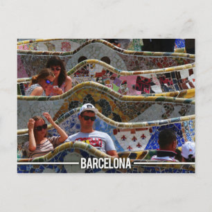 Gaudi Park Guell, Barcelona Spain Postcard
