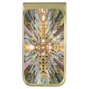 Gaudi Sagrada Familia Nave Gold Finish Money Clip