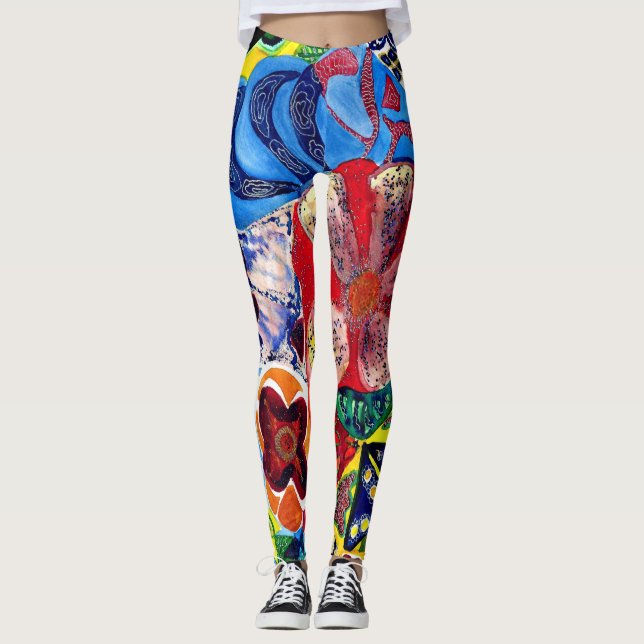 Gaudi watercolour. leggings (Front)