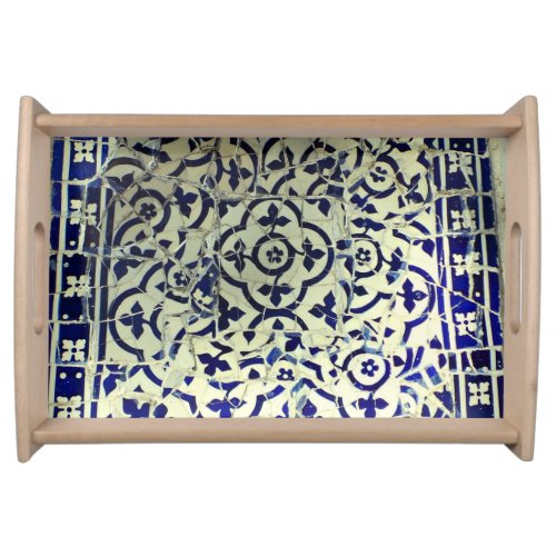 Gaudis Park Guell Mosaic Tiles Barcelona Serving Tray