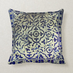 Gaudi's Park Guell Mosaic Tiles Barcelona Throw Pillow
