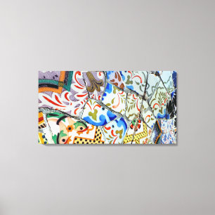 Gaudi's Park Guell Mosaic Tiles Canvas Print