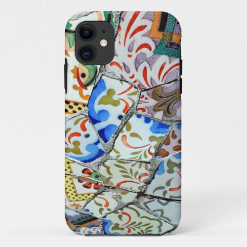 Gaudis Park Guell Mosaic Tiles iPhone 11 Case