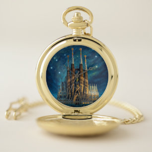 Gaudi's Starry Dream Barcelona Sagrada Familia Pocket Watch