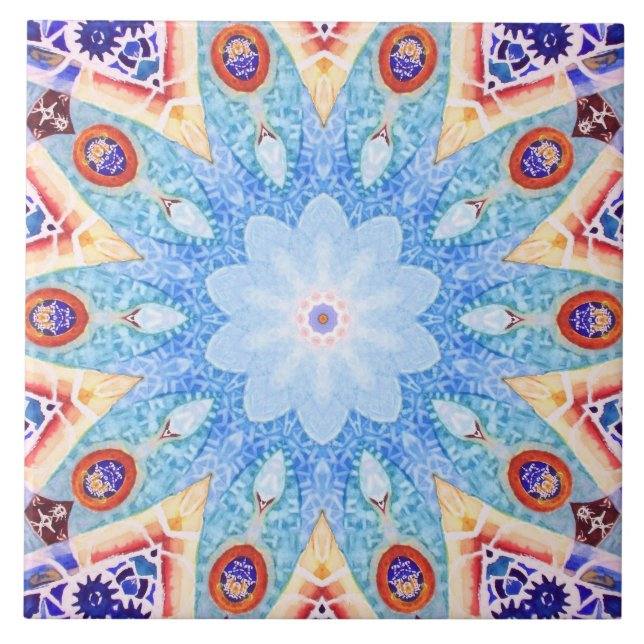 Gaudi's Tile. Ceramic Tile (Front)