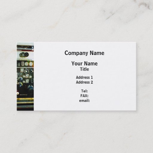 Customizable Gauges on Fire Truck Business Card Template