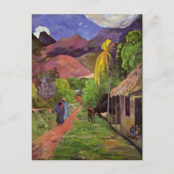 Gaugin - Road In Tahiti Postcard by Virginia5050 at Zazzle