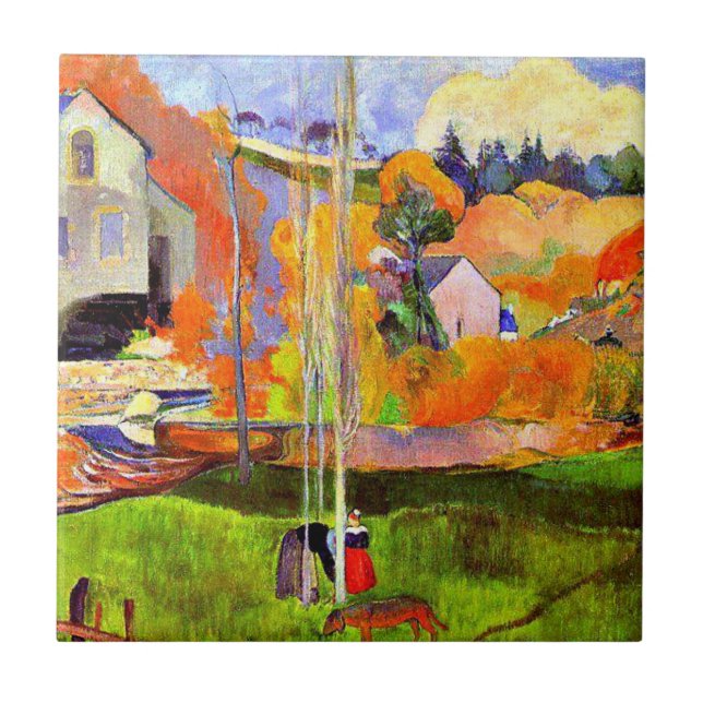 Gauguin - A Breton Landscape-David's Mill-1894 Ceramic Tile (Front)
