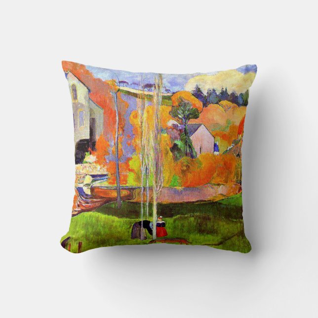 Gauguin - A Breton Landscape-David's Mill-1894 Throw Pillow (Front)
