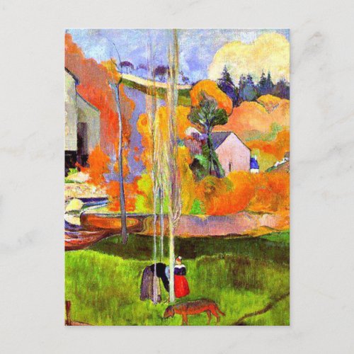 Gauguin _ A Breton Landscape_Davids Mill Postcard