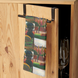 Gauguin A Farm in Brittany Vintage Landscape Art Kitchen Towel