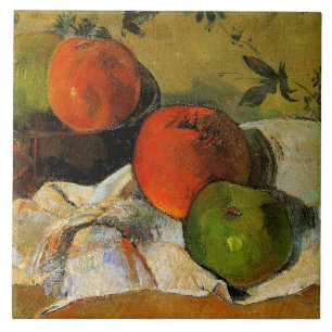 Gauguin - Apples and Bowl painting Ceramic Tile