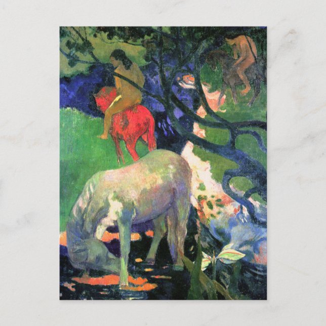 Gauguin Art Postcard: The White Horse Postcard (Front)