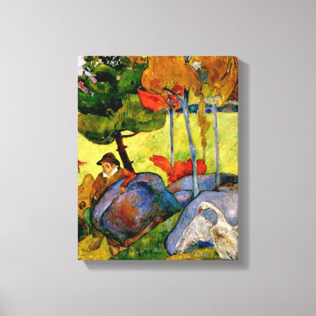 Gauguin - Breton Boy in a Landscape, Canvas Print (Front)