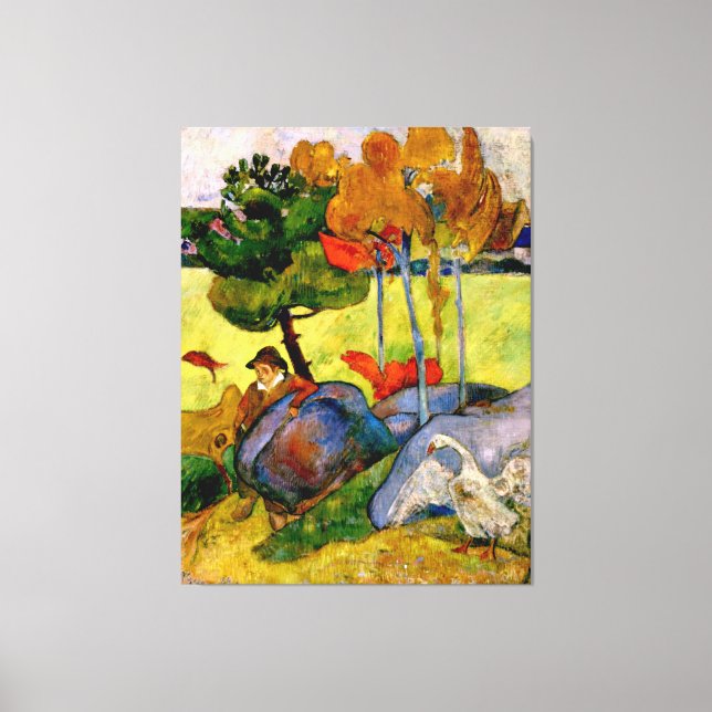 Gauguin - Breton Boy in a Landscape Canvas Print (Front)