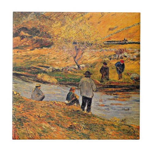Gauguin _ Breton Fisherman Ceramic Tile