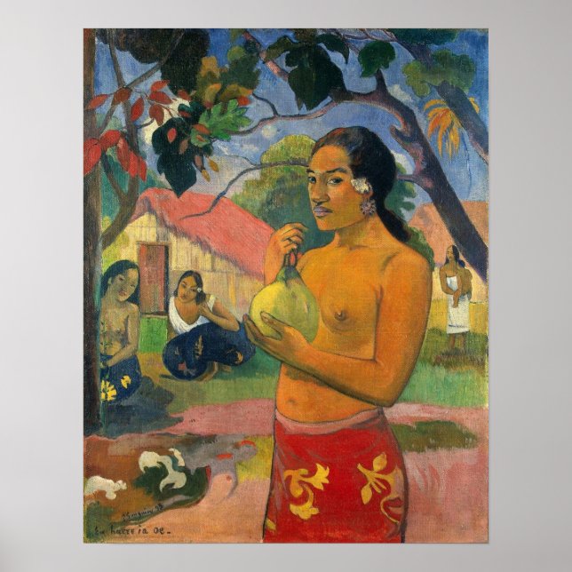 Gauguin - Eu Haere Ia Oe (Woman Holding A Fruit) Poster (Front)