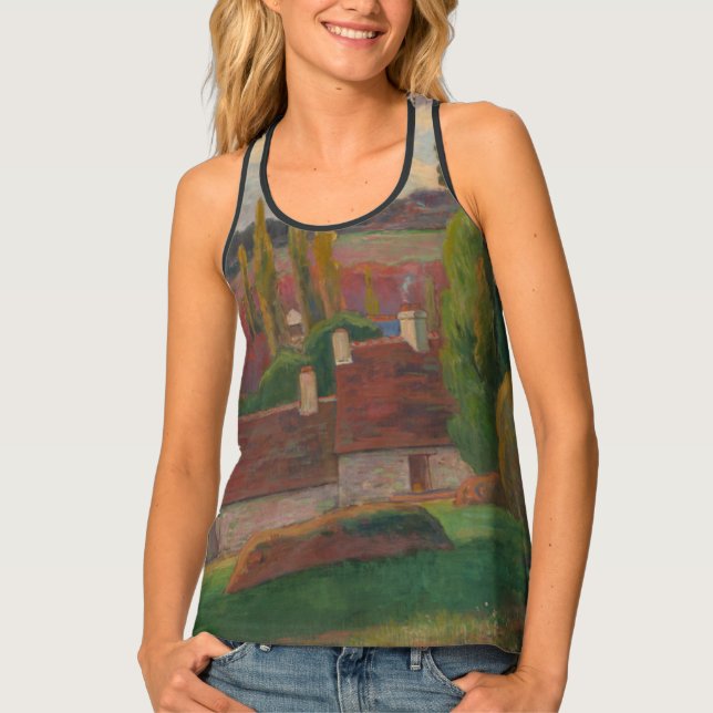 Gauguin "Farm in Brittany" oil painting art image Tank Top (Front)