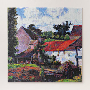 Gauguin - Farm in Osny, fine art painting Jigsaw Puzzle