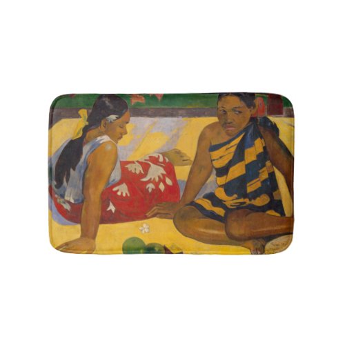 Gauguin French Polynesia Tahiti Women Painting Bath Mat