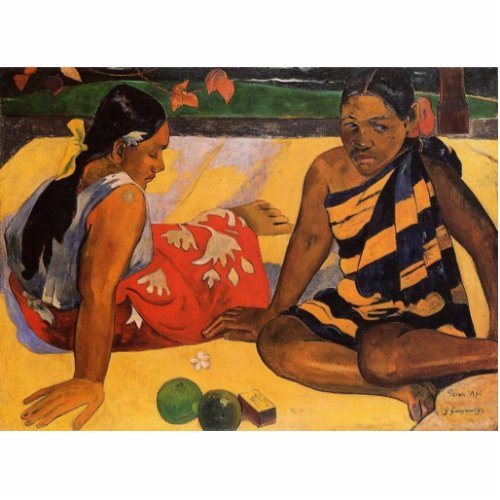 Gauguin French Polynesia Tahiti Women Painting Cutout