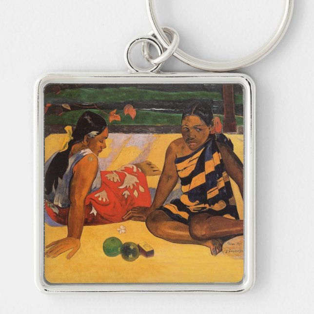 Gauguin French Polynesia Tahiti Women Painting Keychain (Front)