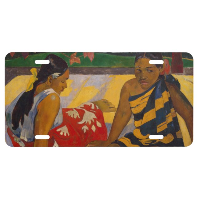 Gauguin French Polynesia Tahiti Women Painting License Plate (Front)