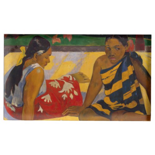 Gauguin French Polynesia Tahiti Women Painting Place Card Holder