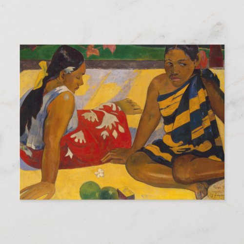 Gauguin French Polynesia Tahiti Women Painting Postcard