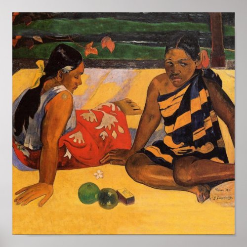 Gauguin French Polynesia Tahiti Women Painting Poster
