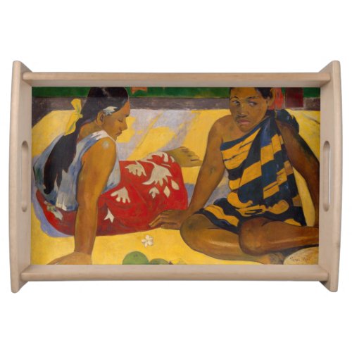 Gauguin French Polynesia Tahiti Women Painting Serving Tray