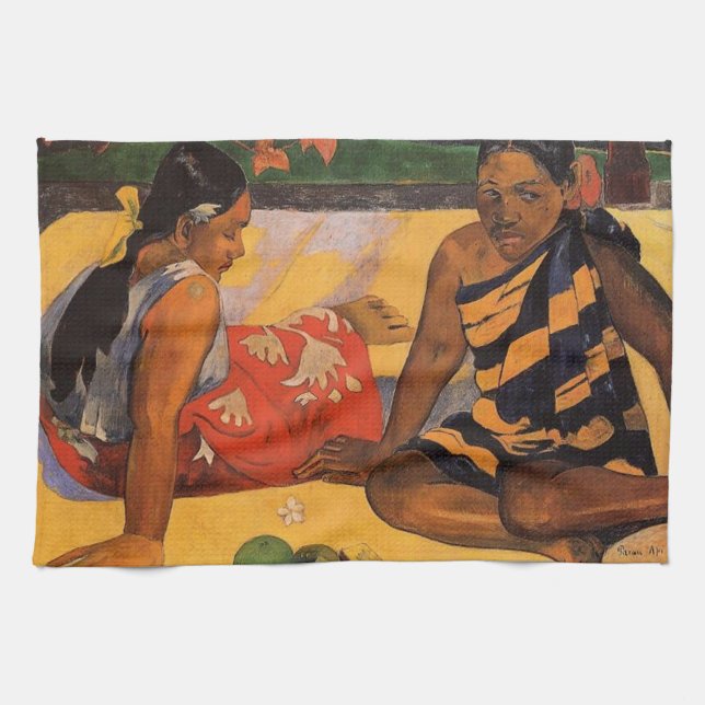Gauguin French Polynesia Tahiti Women Painting Towel (Horizontal)