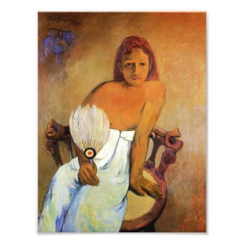 Gauguin Girl With A Fan Photo Print by VintageSpot at Zazzle