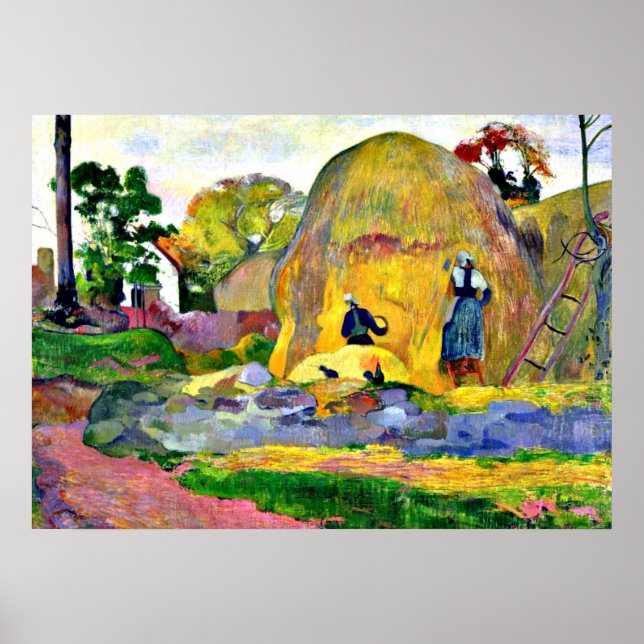 Gauguin - Golden Harvest, Paul Gauguin painting. Poster (Front)