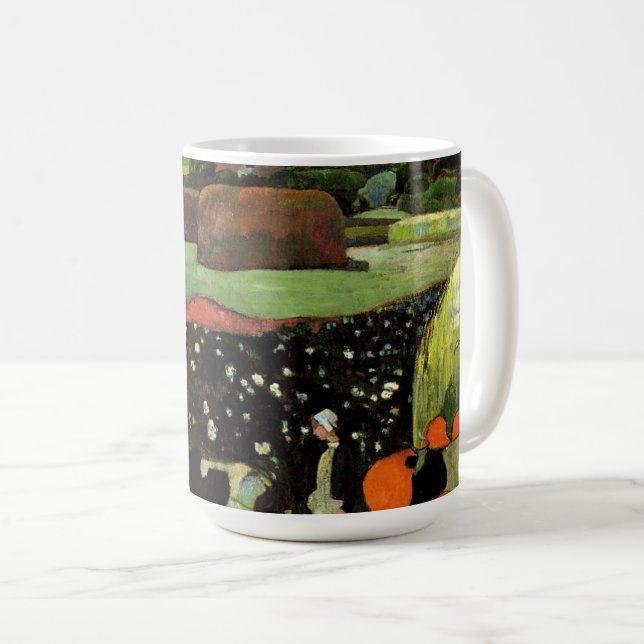 Gauguin - Haystacks in Brittany, Coffee Mug (Front Right)