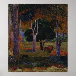 Gauguin - Hiva Oa (A Pig And A Horse) 1903 Poster