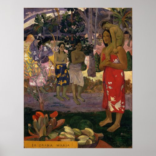 Gauguin _ Ia Orana Maria Hail Mary 1891 Poster